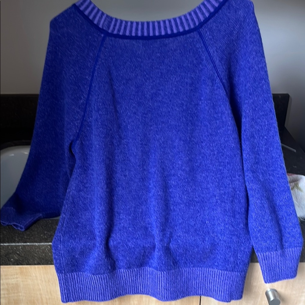 J. Crew Purple Italian Cashmere  Crewneck Sweater - Picture 3 of 4
